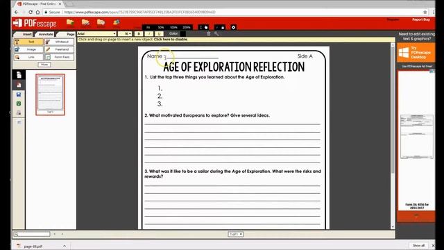 Use PDFescape to add text to a PDF смотреть онлайн