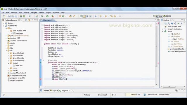 Android Tutorial1 Android Pure Java Programming without XML смотреть онлайн