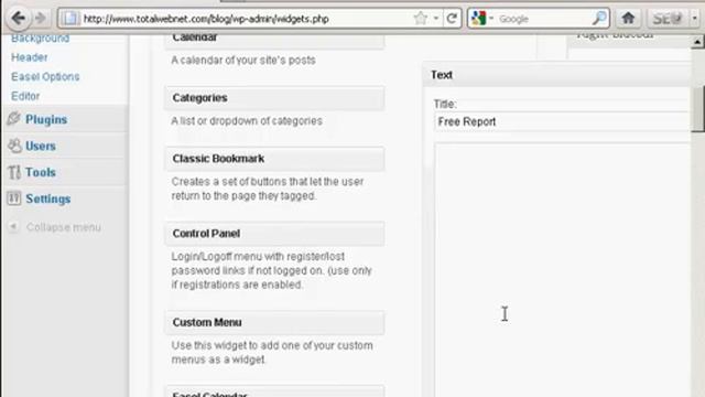 WordPress Tutorial 29 - How to Insert an Aweber Form In The Sidebar.mp4 смотреть онлайн