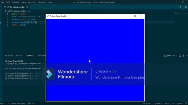 How to set the background color and Image in Python Turtle. Beginners Tutorial смотреть онлайн