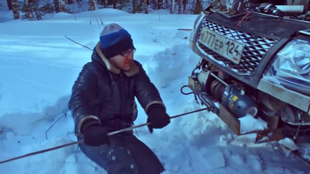 Джип тур в тайгу зимой - Партизанская пещера смотреть онлайн