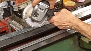 Шабрение станины E3N-750FP болгаркой часть 3