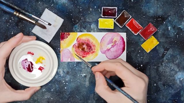 Как нарисовать сочные персики? смотреть онлайн