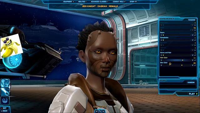 Выбор персонажа в SWTOR(няшки)