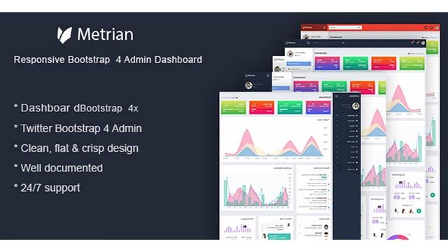 Metrian - Responsive Bootstrap 4 Admin Dashboard | Themeforest Website Templates and Themes смотреть онлайн
