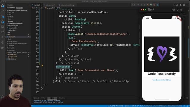Share Widget Screenshots with Flutter | Day 09 - #30DaysOfFlutter смотреть онлайн