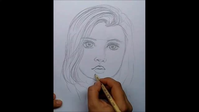 Как нарисовать девочку Детский портрет Нарисовать лицо смотреть онлайн