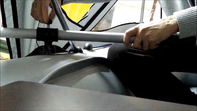 Тент комбинированный на лодке 370 НК Альфа.http://airlayer-boat.ru смотреть онлайн