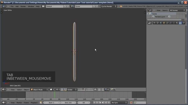 Blender Tutorial: Laser Cutting Text Effect смотреть онлайн