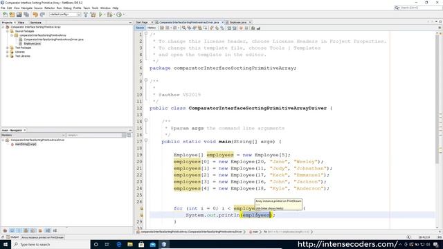 Comparator Interface Sorting Primitive Array Java смотреть онлайн