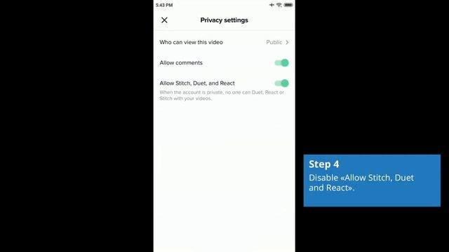 How to Disable Stitch, Duet and React on TikTok for Single Video 2020 смотреть онлайн