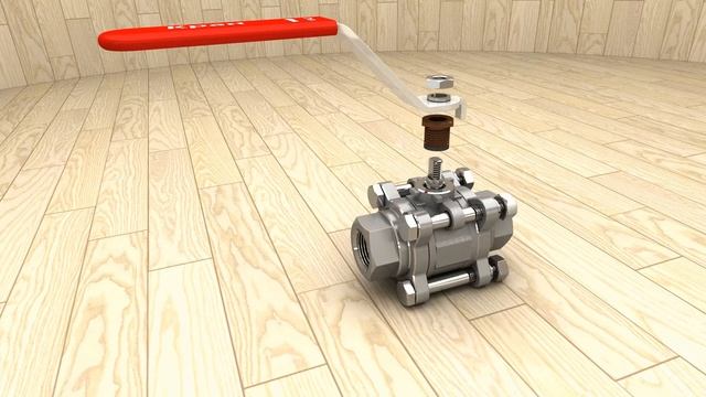 T-Flex CAD v17 - Ball Valve Exploded View смотреть онлайн