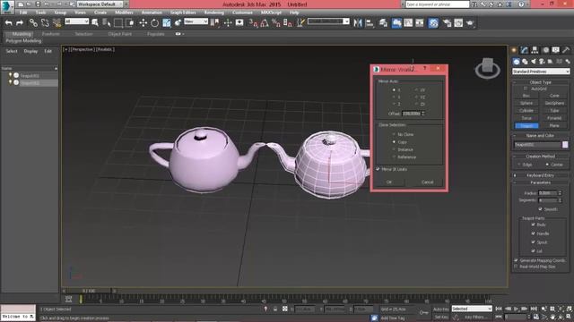 3ds Max для начинающих урок 10 ( отзеркаливание - mirror ) смотреть онлайн