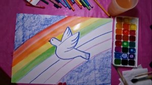 Рисуем вместе - Голубь (видео урок _ мастер-класс) с детьми от 4 лет.mp4