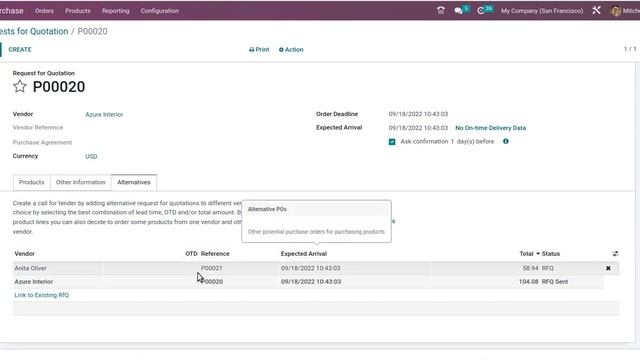 Odoo 16 Create Alternative RFQ's And Compare Product Lines смотреть онлайн