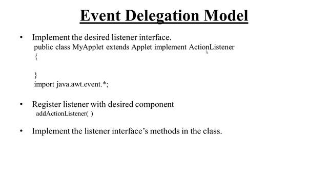 Event Delegation Model in Java Applet (Hindi) смотреть онлайн