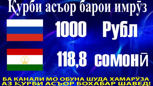 Курси руси дар точикистон 07.12.2023 Курби асъор имруз курси имруза смотреть онлайн