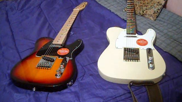 Unboxing a "New" open box Squier Three Color Sunburst Affinity Telecaster смотреть онлайн