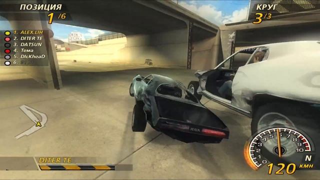 61. Заруба! Гонка в городе.Онлайн. FlatOut 2. Zaruba! Racing around the city.Online. смотреть онлайн