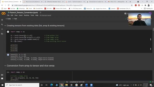 Recitation 0c | PyTorch Tensors Fundamentals - Creating Tensors & Accessing, Modifying Data (1/3) смотреть онлайн