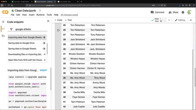Google Colab - Clean Google Sheets Data, Dealing With Inconsistent Data смотреть онлайн