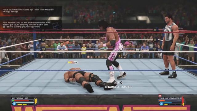 BRET HART VS STONE COLD STEVE AUSTIN WWE 2k24 SHOWCASE MATCH BLOOD OF A STONE WITH MR.PRIMETIME смотреть онлайн