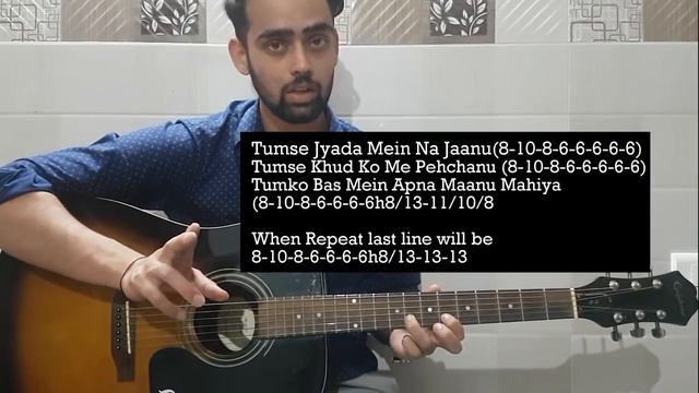 Vaaste | Dhvani Bhanushali | Full Song Guitar Tabs | Single String Tabs | Progression with Lyrics смотреть онлайн