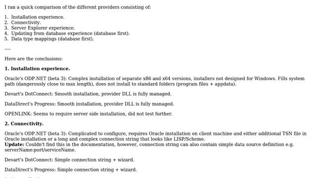 Comparison of Entity Framework compatible providers for Oracle? (2 Solutions!!) смотреть онлайн