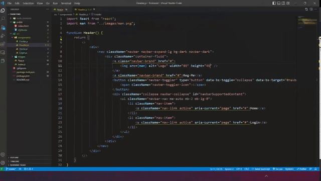 Creating Navbar using Bootstrap and React || customizing Header and Footer component || AWS ??✌️ смотреть онлайн