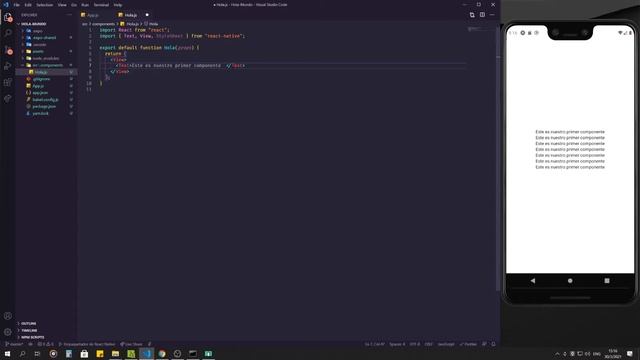 Utilizando props en nuestros componentes de React Native con Expo смотреть онлайн