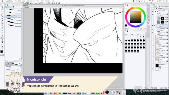 How to draw and add screentone for Manga Page смотреть онлайн