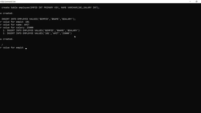 INSERTING VALUES IN A TABLE (SQL) смотреть онлайн