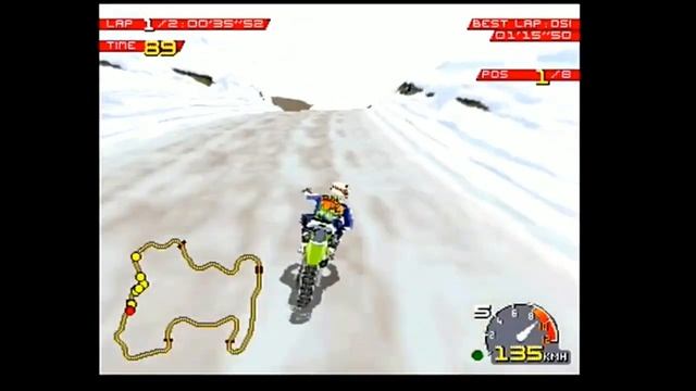Moto Racer (PS1): Both secret tracks and credits. смотреть онлайн