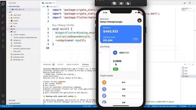 Crypto Stats App with Flutter, WebSocket, Bloc, GetIt, CoinAPI смотреть онлайн