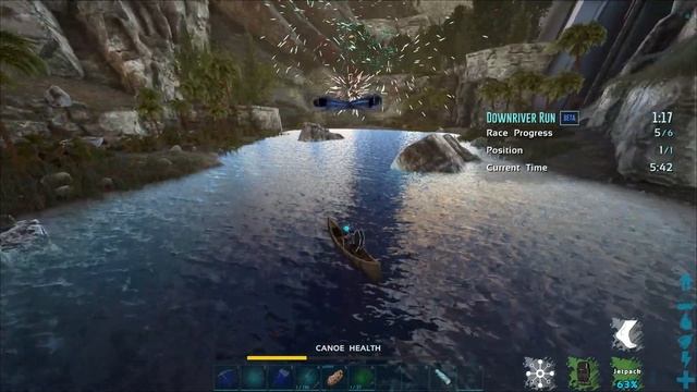 ? ? DOWNRIVER RUN CANOE RACE!!! - ARK Genesis Part 2 Ep.27 (Gameplay / Let's Play) смотреть онлайн