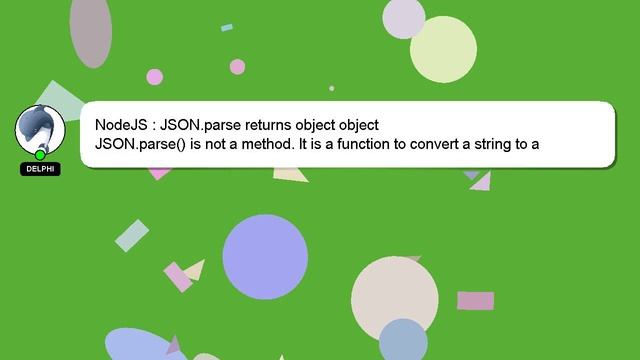 NodeJS : JSON.parse returns object object смотреть онлайн
