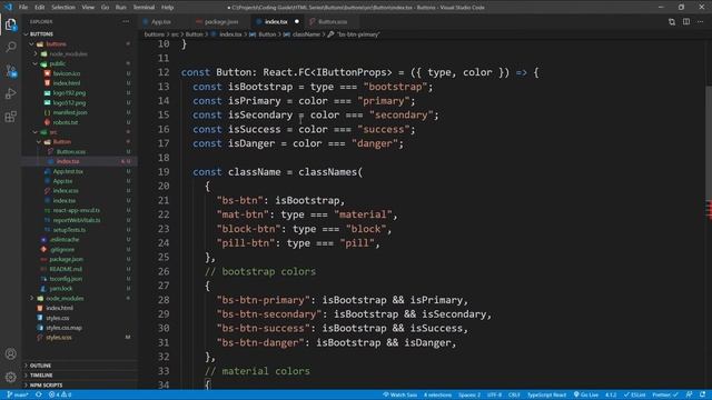 How to build custom HTML buttons in React and TypeScript from scratch смотреть онлайн