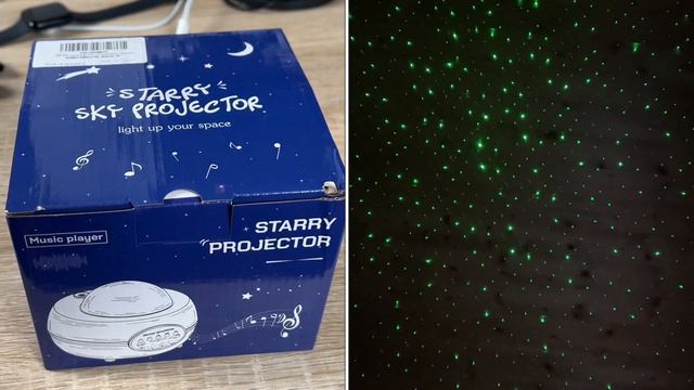 LED Starry Sky Projector, Romwish Projection Lamp Night Light Music Player Unboxing and instruction смотреть онлайн