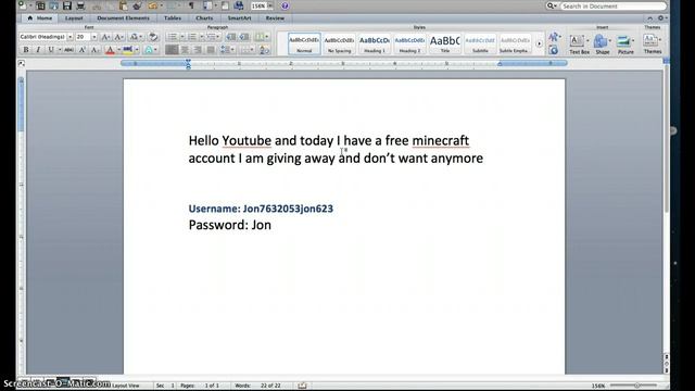FREE MINECRAFT ACCOUNT USERNAME AND PASSWORD 2014 смотреть онлайн
