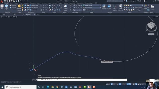 E7 AutoCAD 2021 - 3D Guide Curves and Sweeps смотреть онлайн