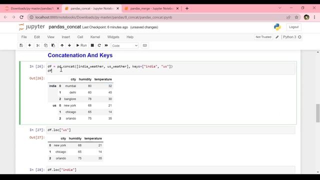 Kết hợp các bảng sử dụng hàm Concat trong Python Pandas | Concat DataFrame in Python Pandas смотреть онлайн