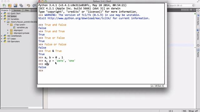 ۳۳- فرق bool & bitwise در Python پایتون смотреть онлайн