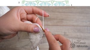 Крестильный чепчик крючком | Baptismal cap crochet