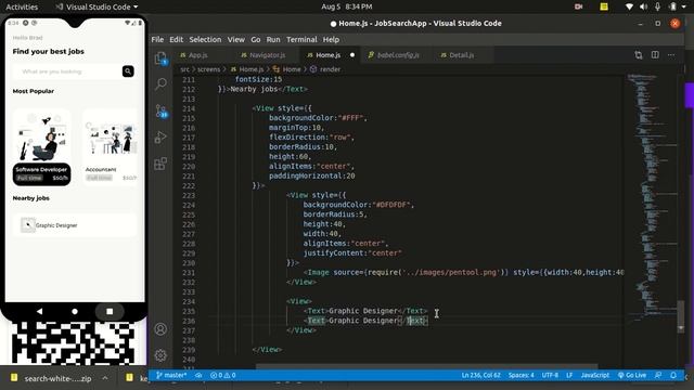 ? React Native Job Searching App UI смотреть онлайн