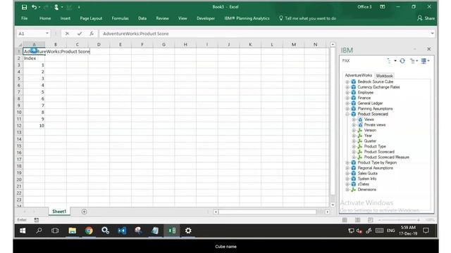 TM1 Function, TABDIM (Excel) смотреть онлайн