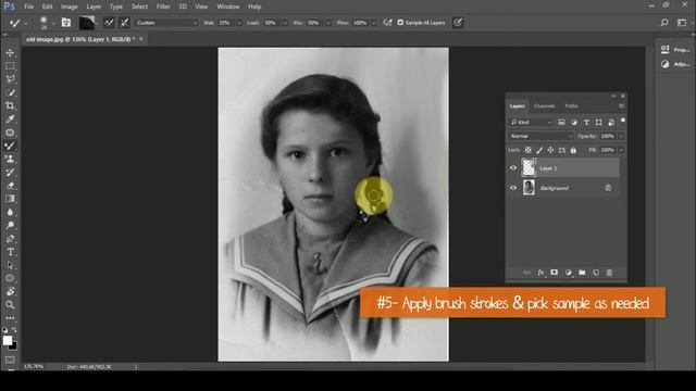 Do a Photo Restoration - Photoshop manipulation tutorial - смотреть онлайн