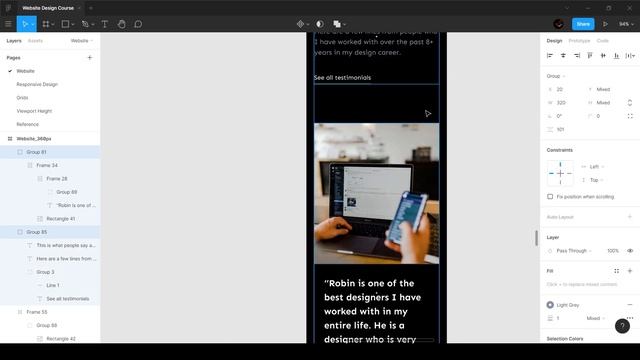 Designing for Mobile Breakpoint in Figma (Part 2) - 20/22 смотреть онлайн