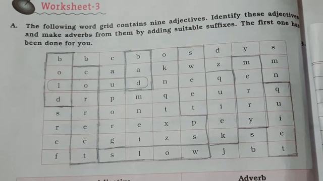 Dav Class 6 English Practice Book Worksheet 3 Question A