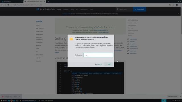 React - Instalar Visual Studio Code en Linux смотреть онлайн