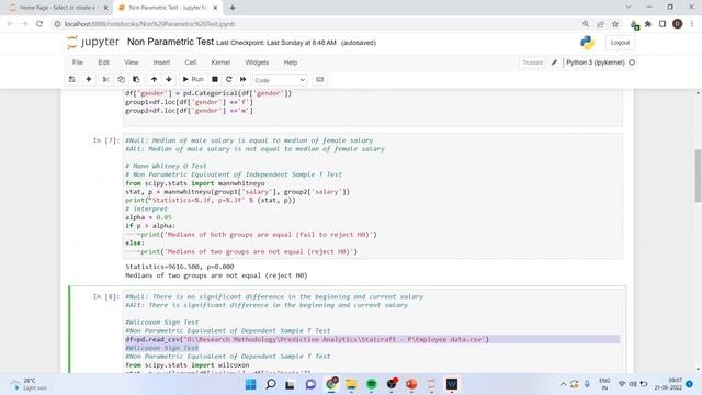 32. Non-Parametric Test in Python || Dr. Dhaval Maheta смотреть онлайн
